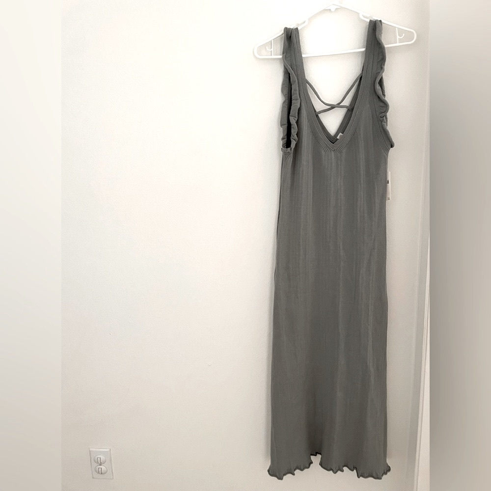 NWT Anthropologie/Daily Practice Ribbed Sweater Midi Dress, Size L - Picture 2 of 11